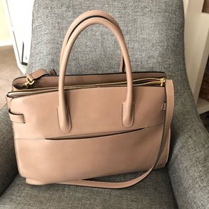 Cuyana Tan Leather Satchel